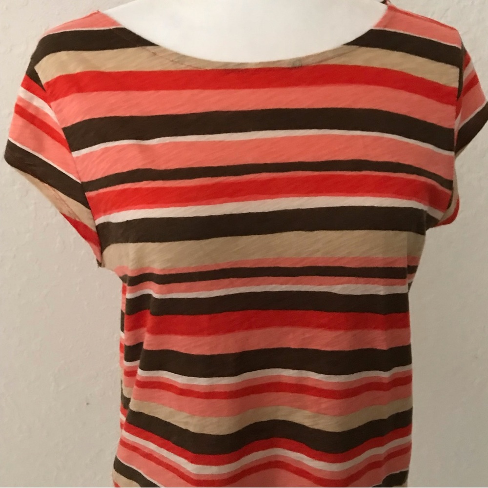 Talbots Medium Beautiful Striped Top - Picture 2 of 5